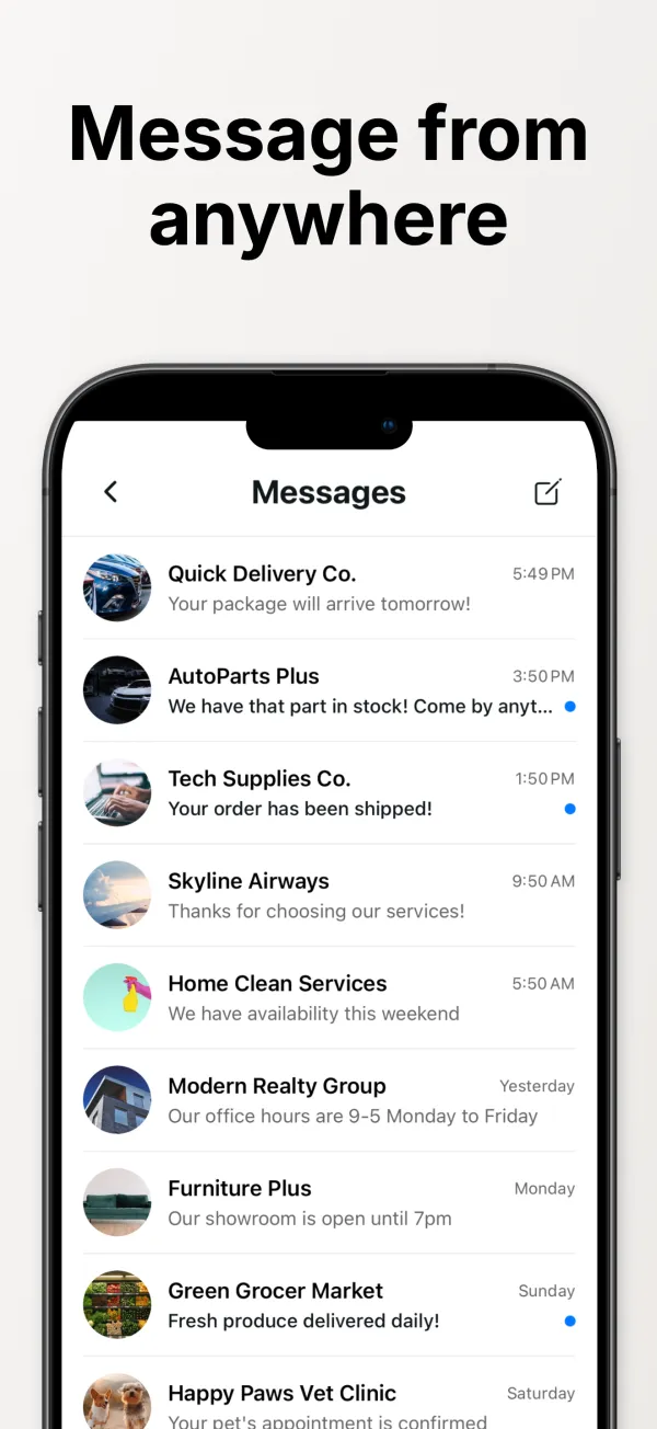 In-app messaging and order updates in the Poyst app 1